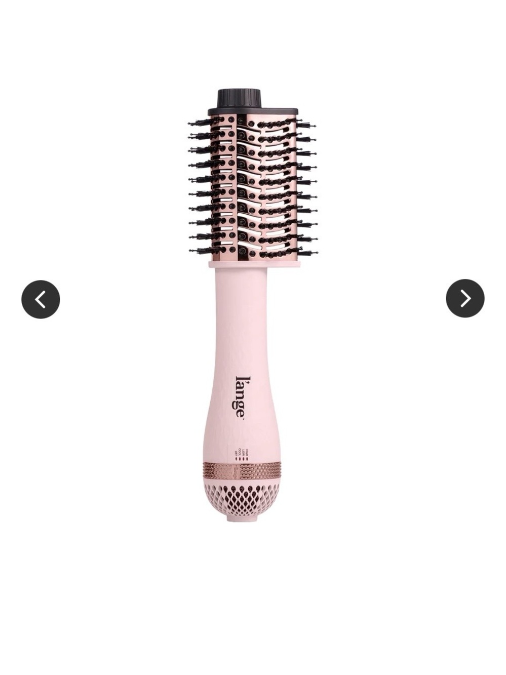 L’ange Le Volume 2-in-1 Volumizing Brush Dryer Blush Pink w/ Cover Oval Barrel